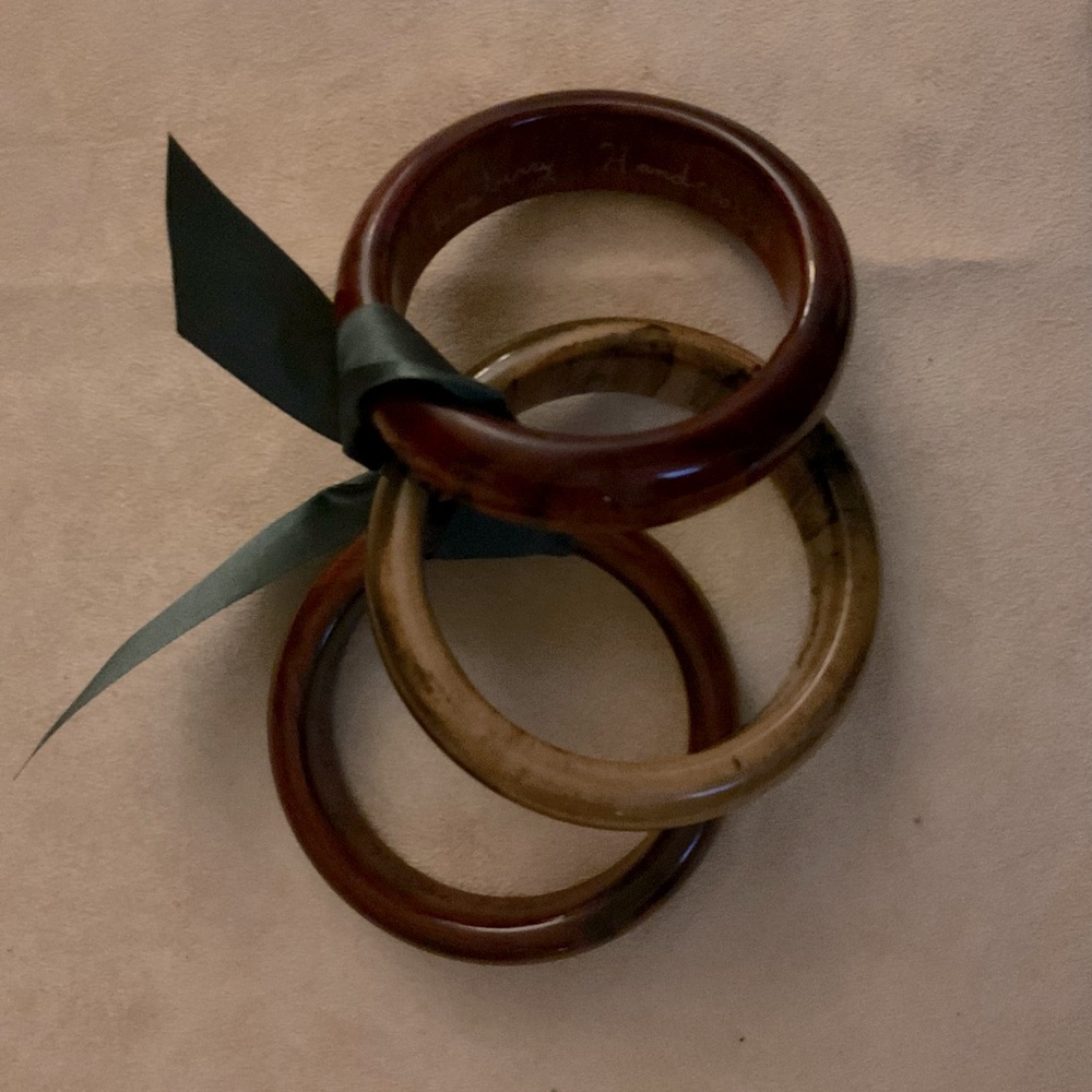Huppke & Rice handmade Wooden Bangles Set of 3